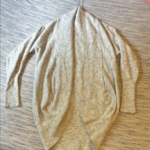 RD Style Cream Cardigan Sweater with Waterfall Design